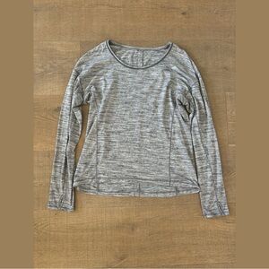 lululemon gray washed long sleeve casual shirt